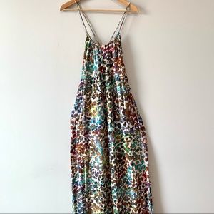 Deleita Maxi Halter Top Dress Sz S Crisscross Back